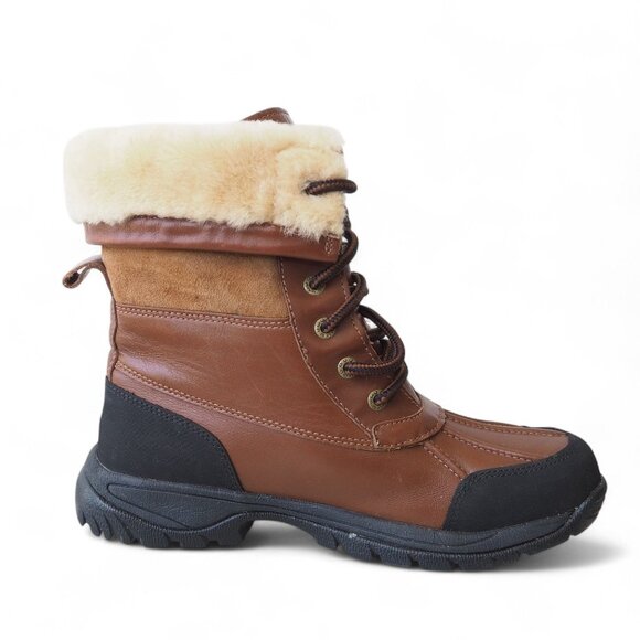 UGG Australia Butte Waterproof Vibram Leather Winter Boots Brown 5209 Women's 5 - Picture 7 of 11